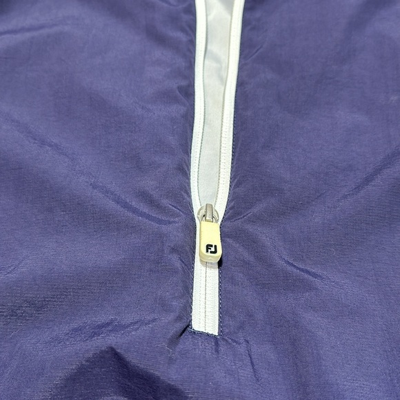 FootJoy Mens Jacket Blue Colorblock 1/2 Zip Anorak Nylon Windbreaker - Picture 8 of 14
